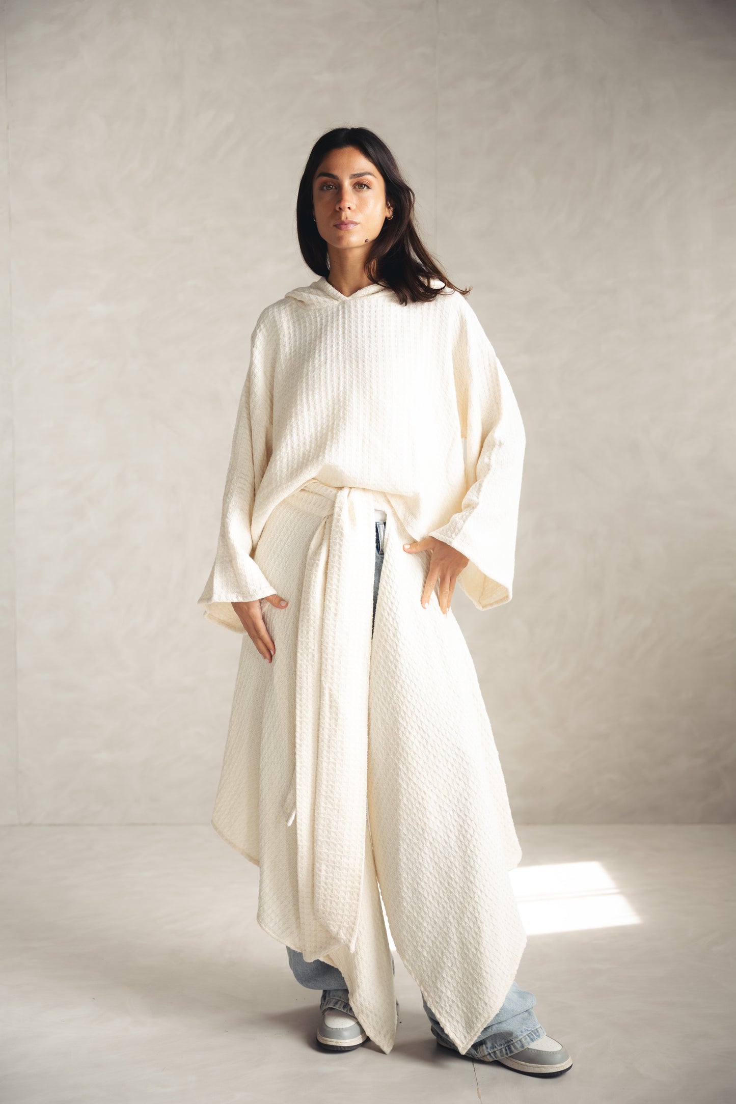 Knitted Wrapped Set - BEIGE