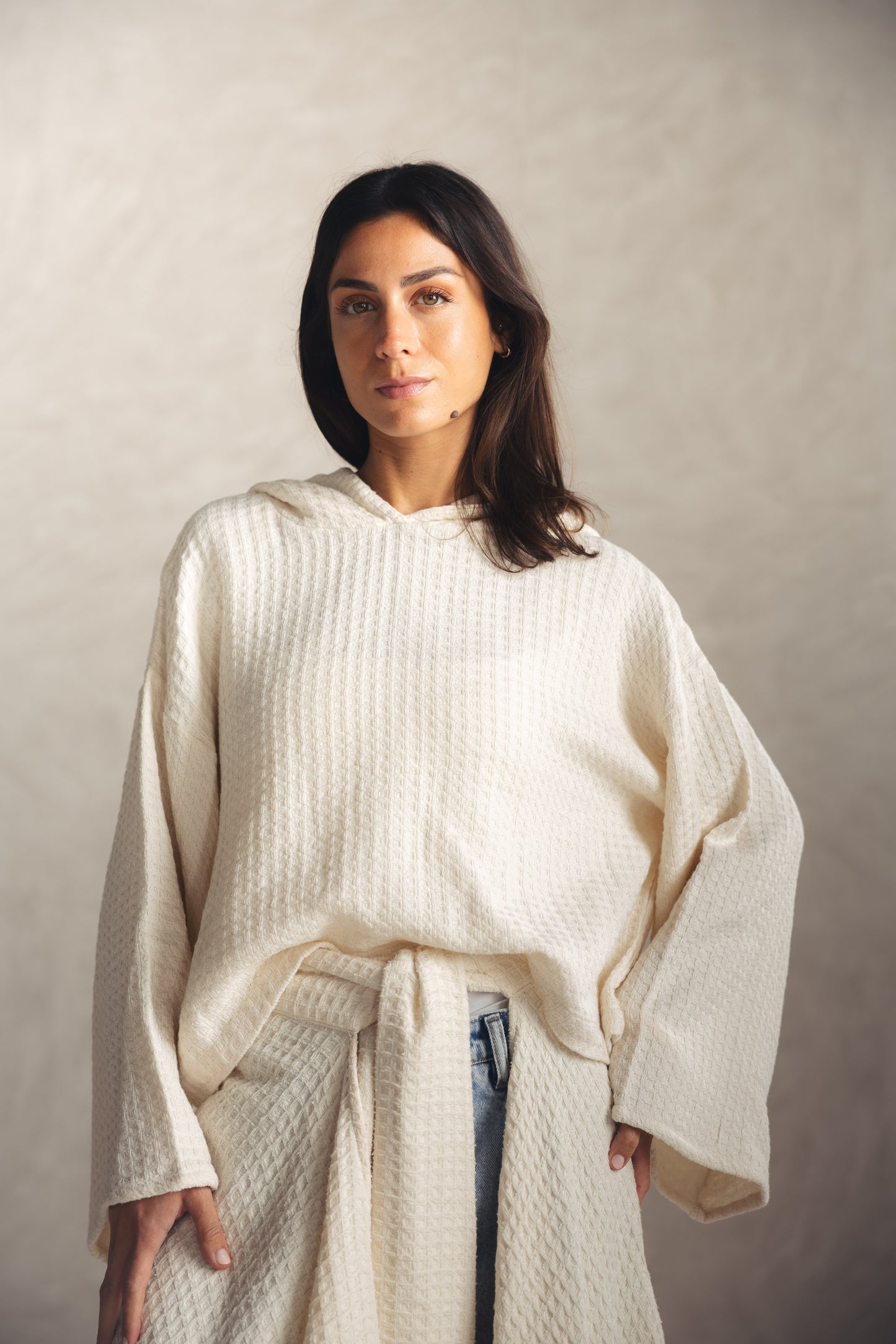 Knitted Wrapped Set - BEIGE