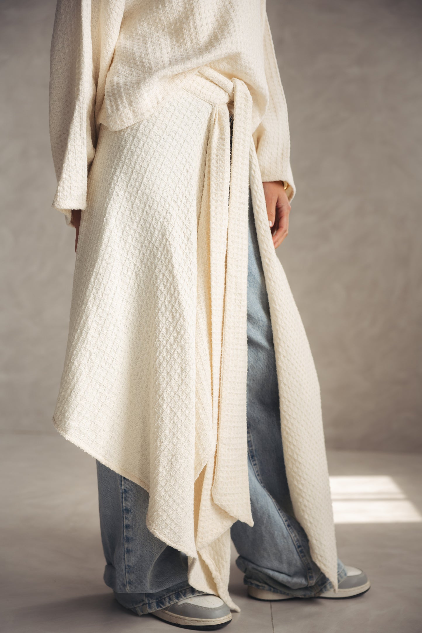 Knitted Wrapped Set - BEIGE