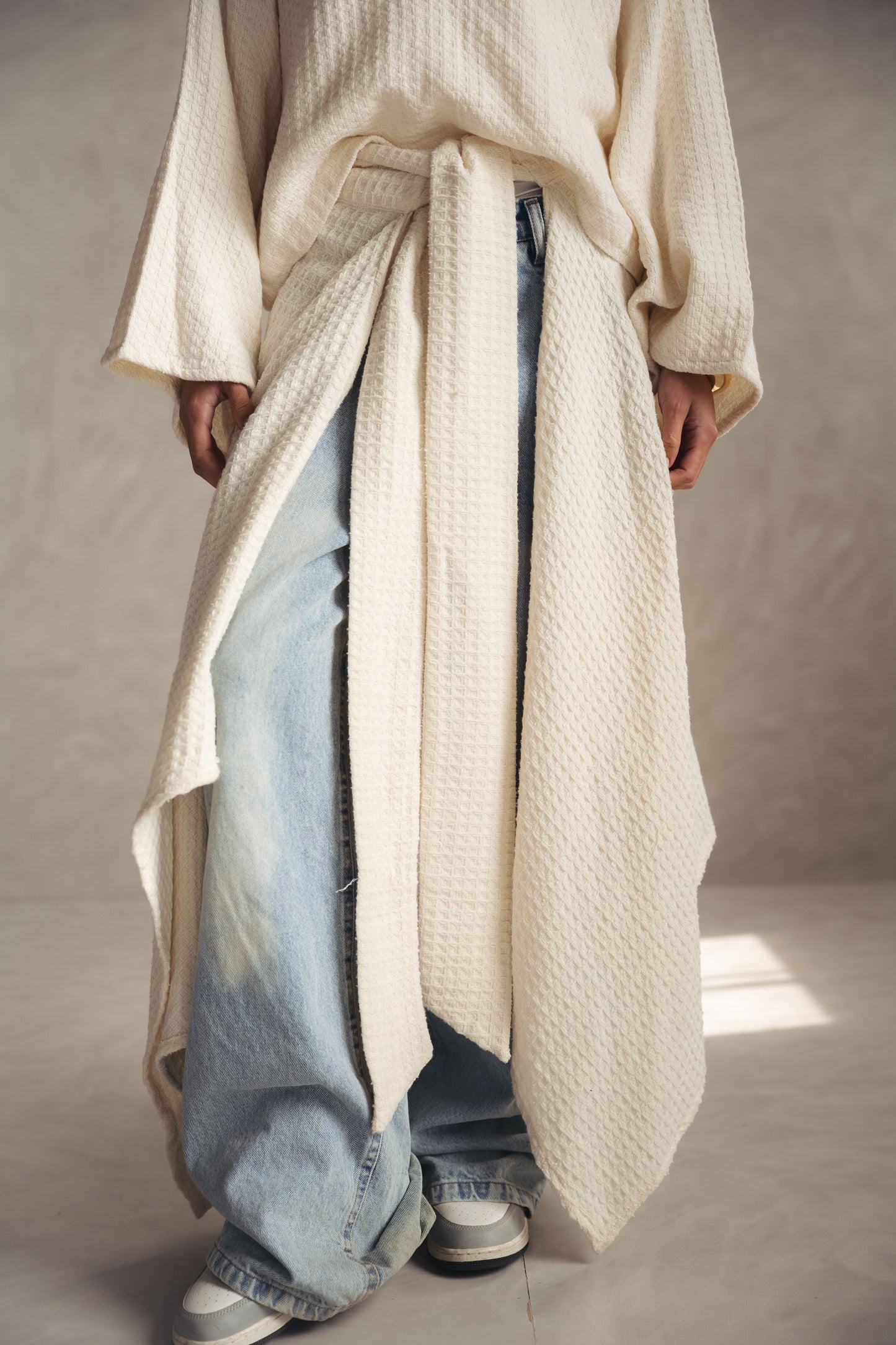 Knitted Wrapped Set - BEIGE