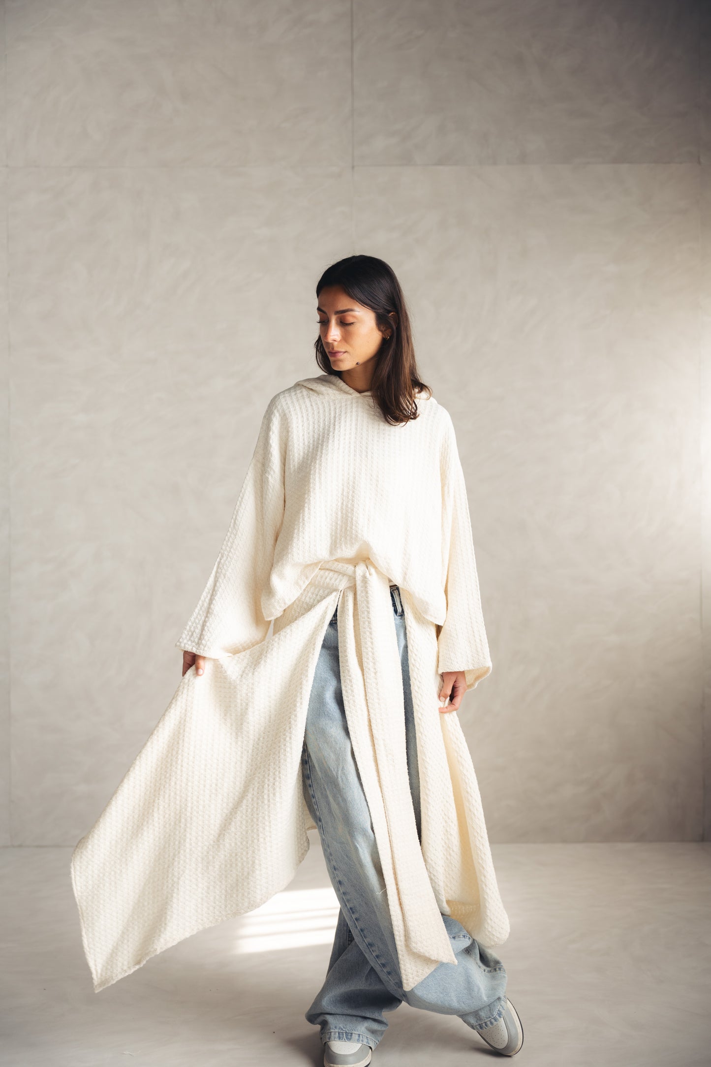 Knitted Wrapped Set - BEIGE
