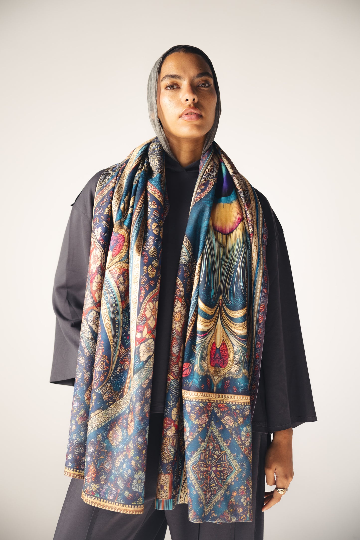 EYES WOOL SCARF