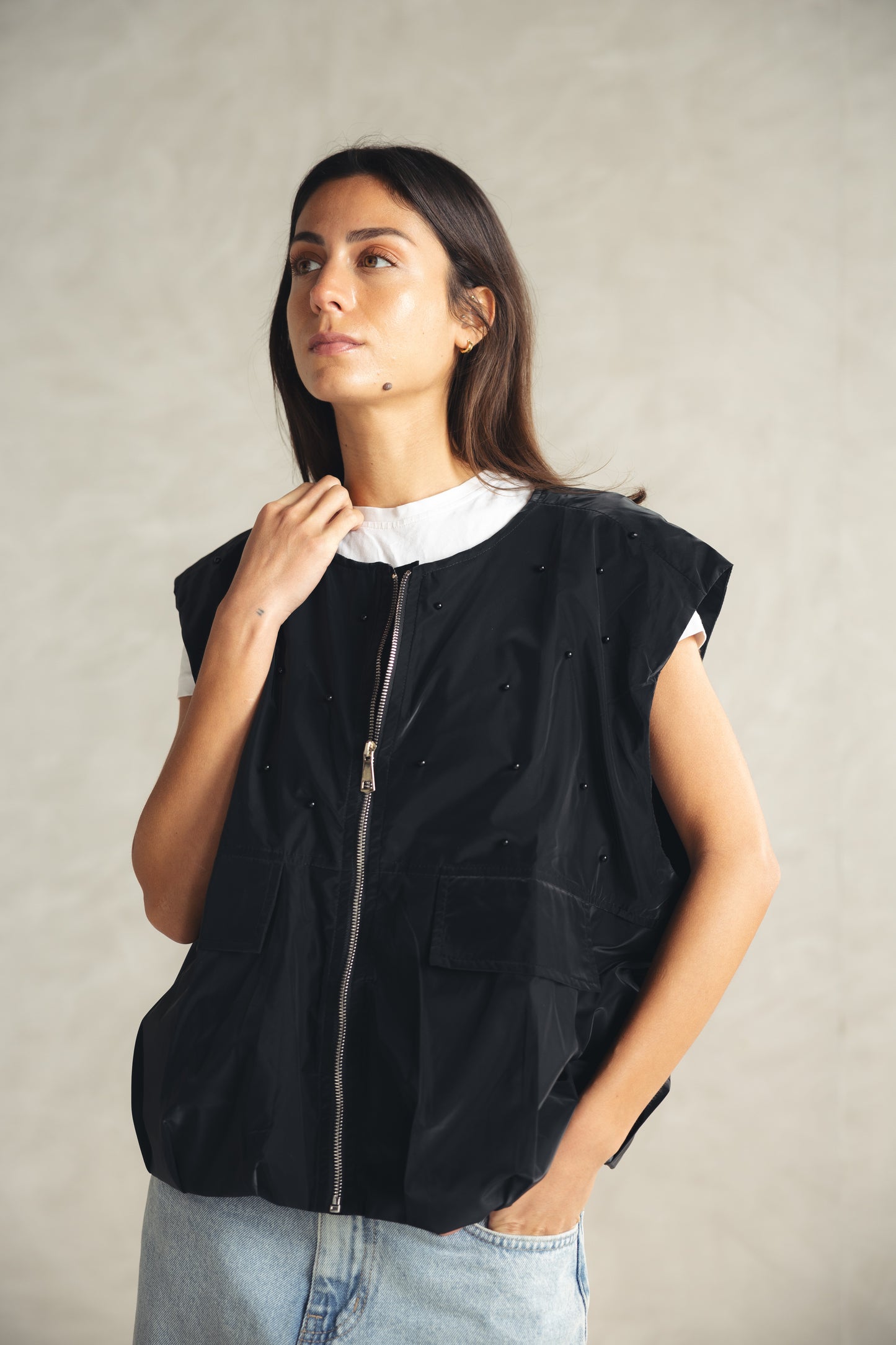 Loli Parachute Vest - BLACK