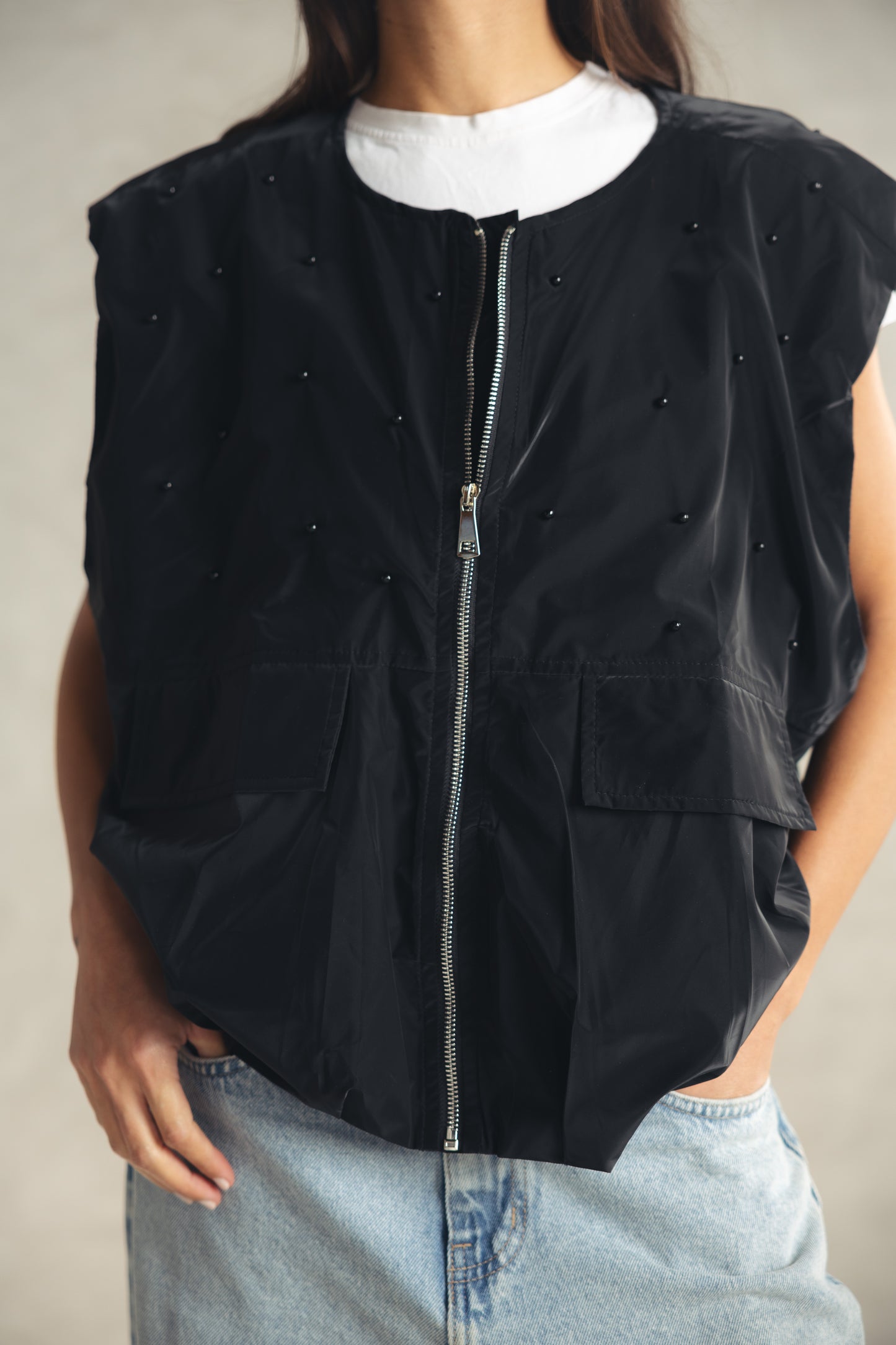 Loli Parachute Vest - BLACK