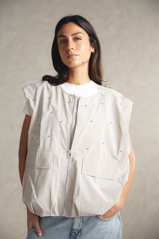 Loli Parachut Vest - GREIGE