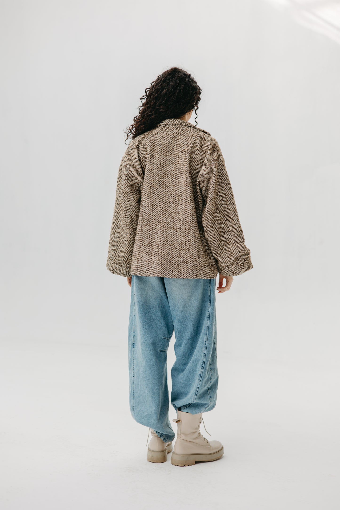 ZIPPER GOOKH JACKET - BROWN