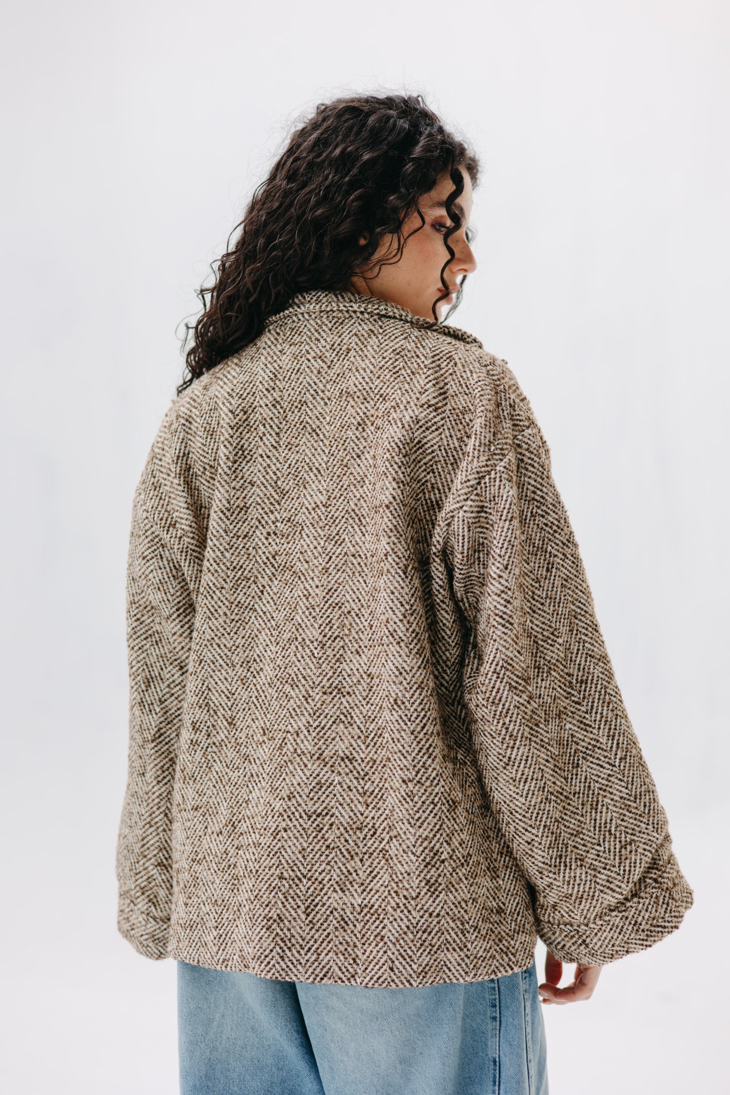 ZIPPER GOOKH JACKET - BROWN