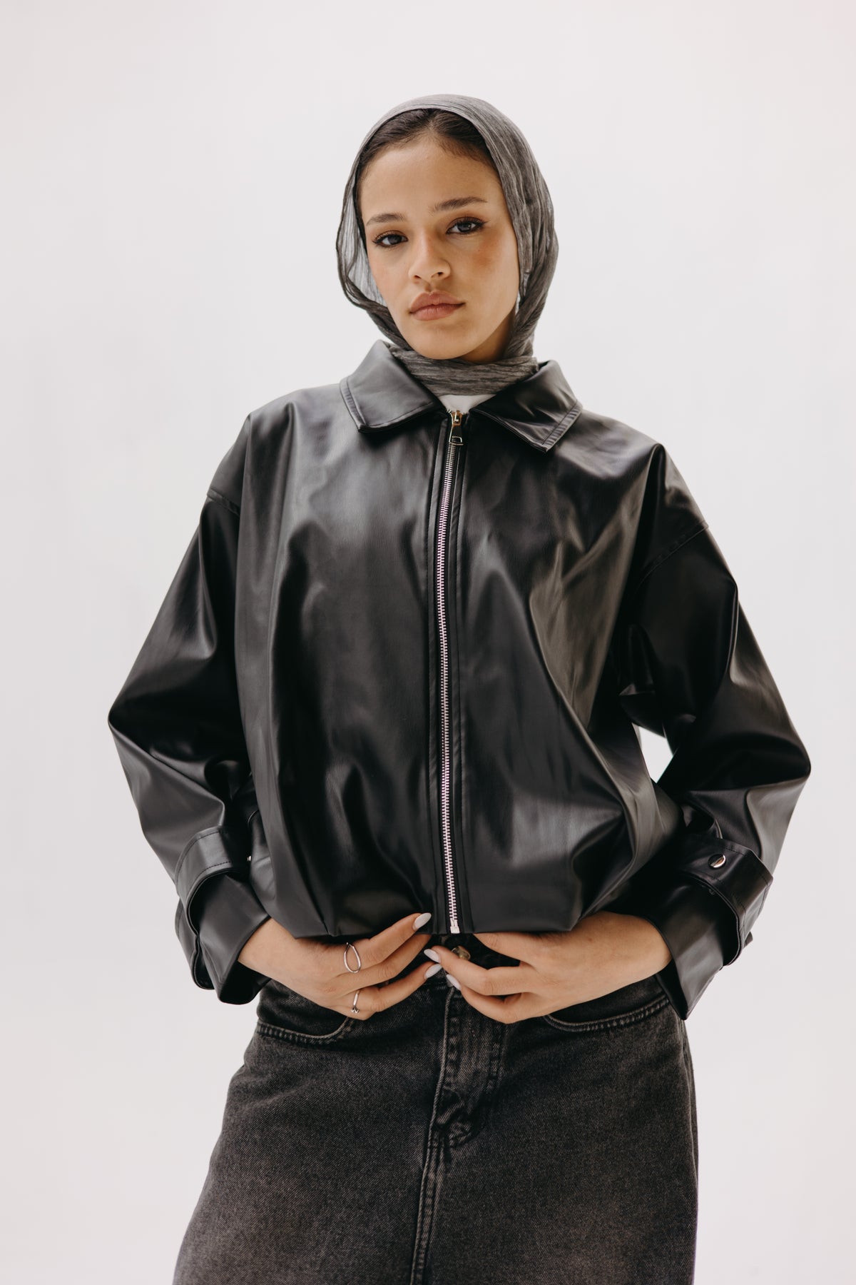Parachut Leather Jacket - BLACK – Sirius designs