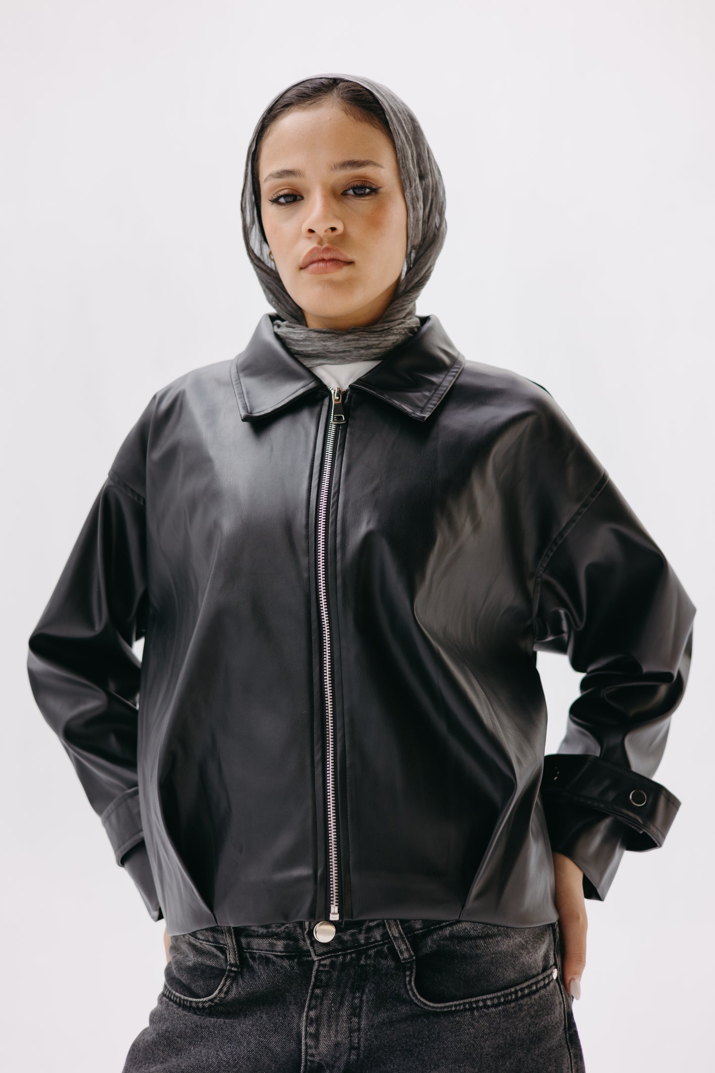 Parachut Leather Jacket - BLACK