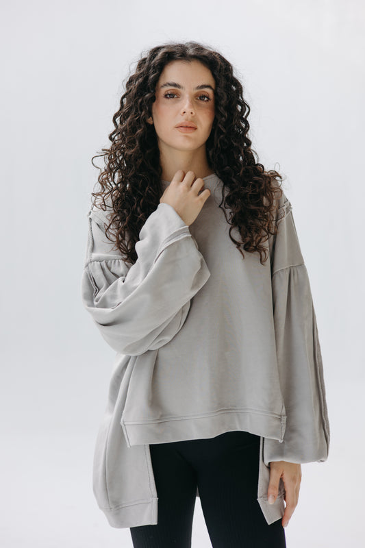 Puffy Sweatshirt - Greige