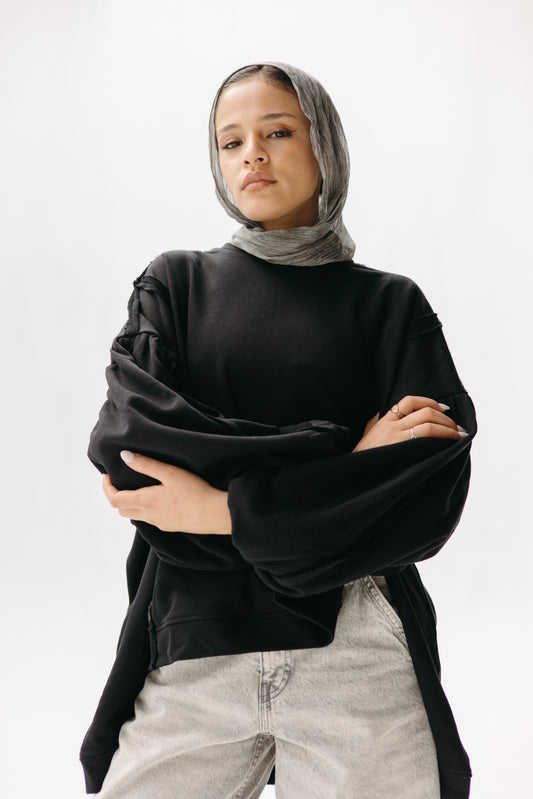 Puffy Sweatshirt - Black