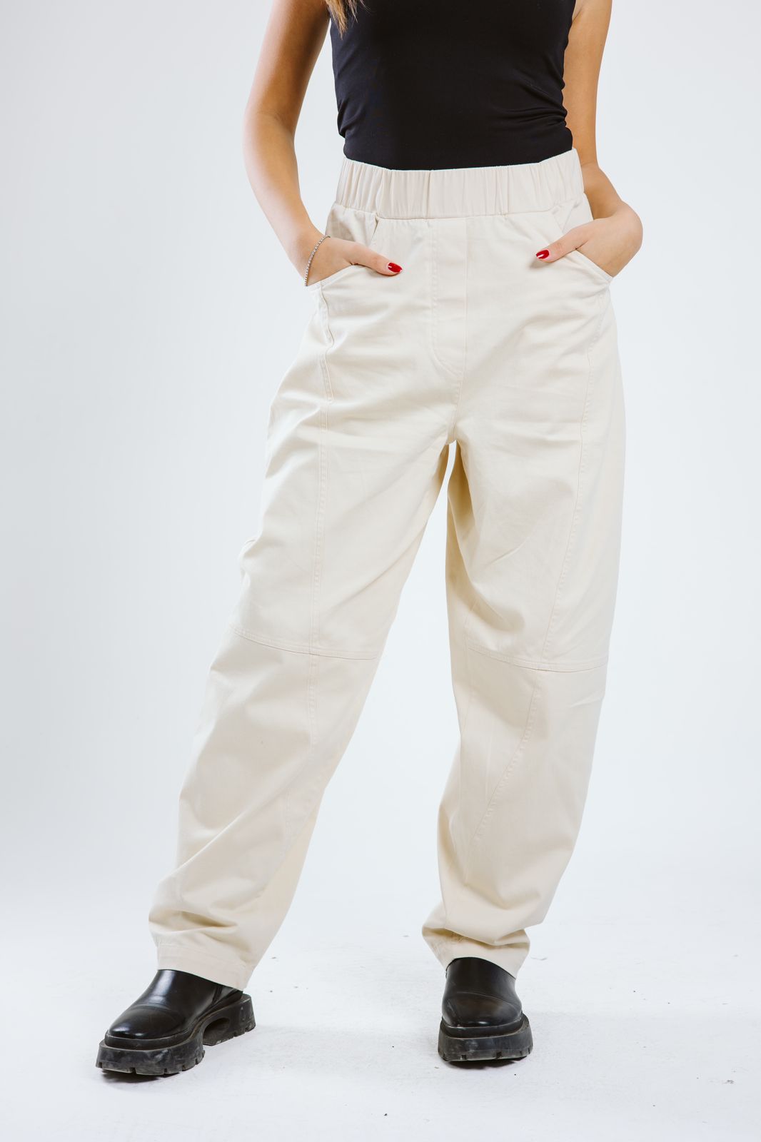 Autumn momfit PANTS - Beige